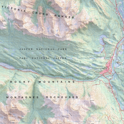 Jasper, Alberta - 1995-Historical Topographic-Wall Map-ModernCarto