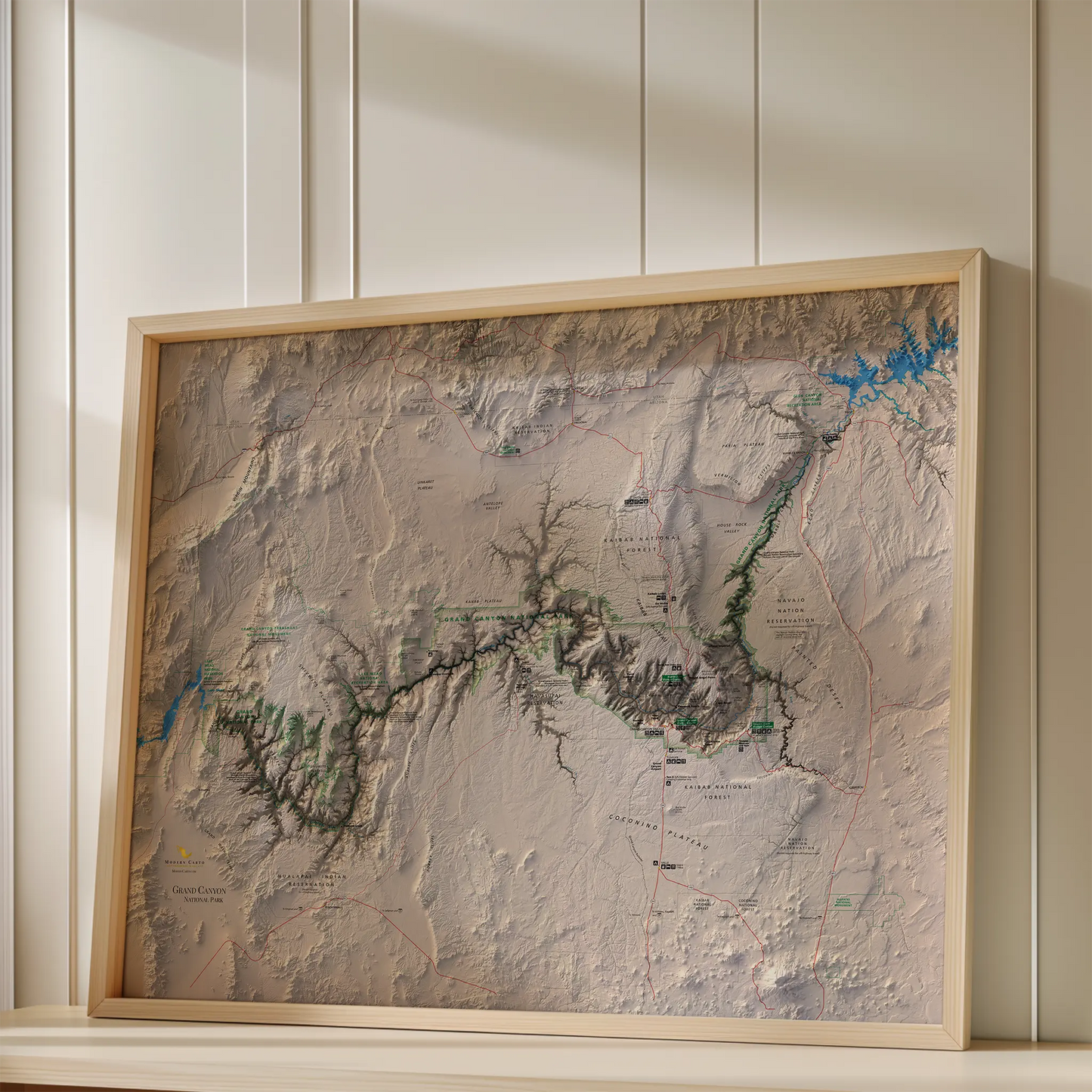 Grand Canyon National Park-Modern Topographic-Wall Map-ModernCarto