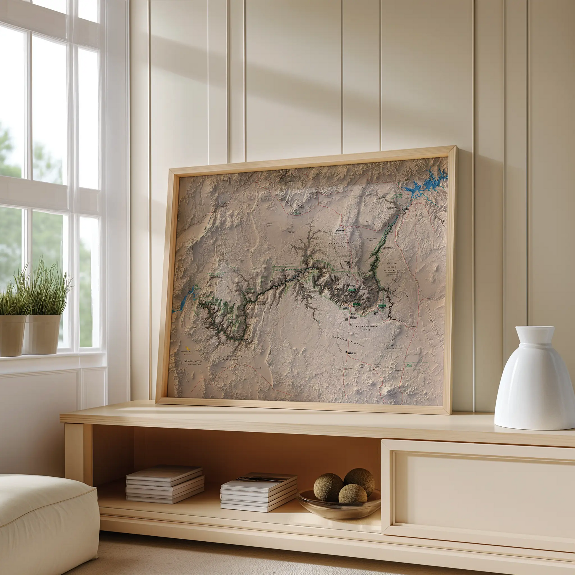 Grand Canyon National Park-Modern Topographic-Wall Map-ModernCarto