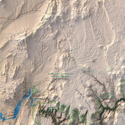 Grand Canyon National Park-Modern Topographic-Wall Map-ModernCarto