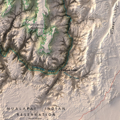 Grand Canyon National Park-Modern Topographic-Wall Map-ModernCarto