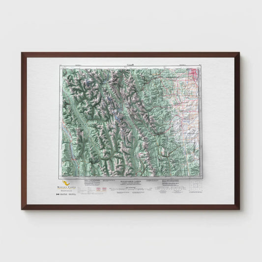 Kananaskis Lakes, Alberta - 1991-Historical Topographic-Wall Map-ModernCarto