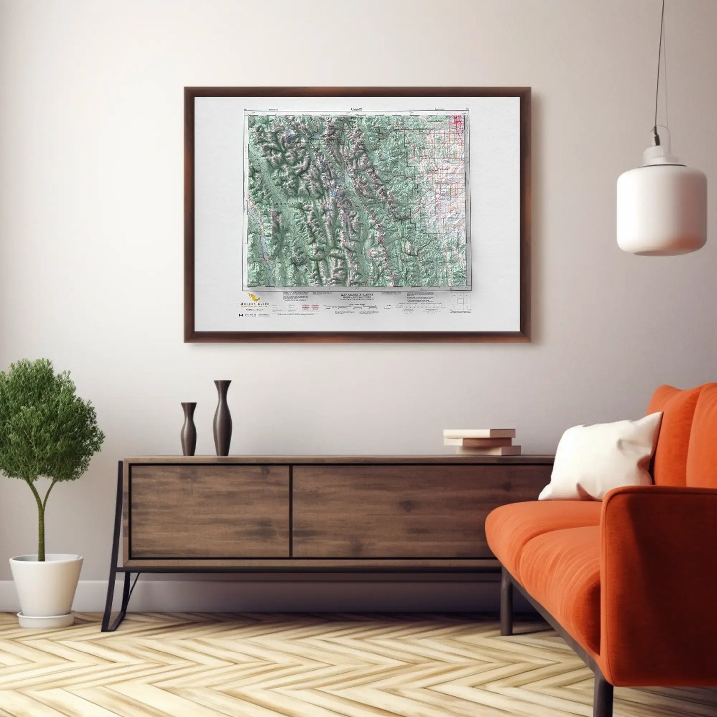 Kananaskis Lakes, Alberta - 1991-Historical Topographic-Wall Map-ModernCarto