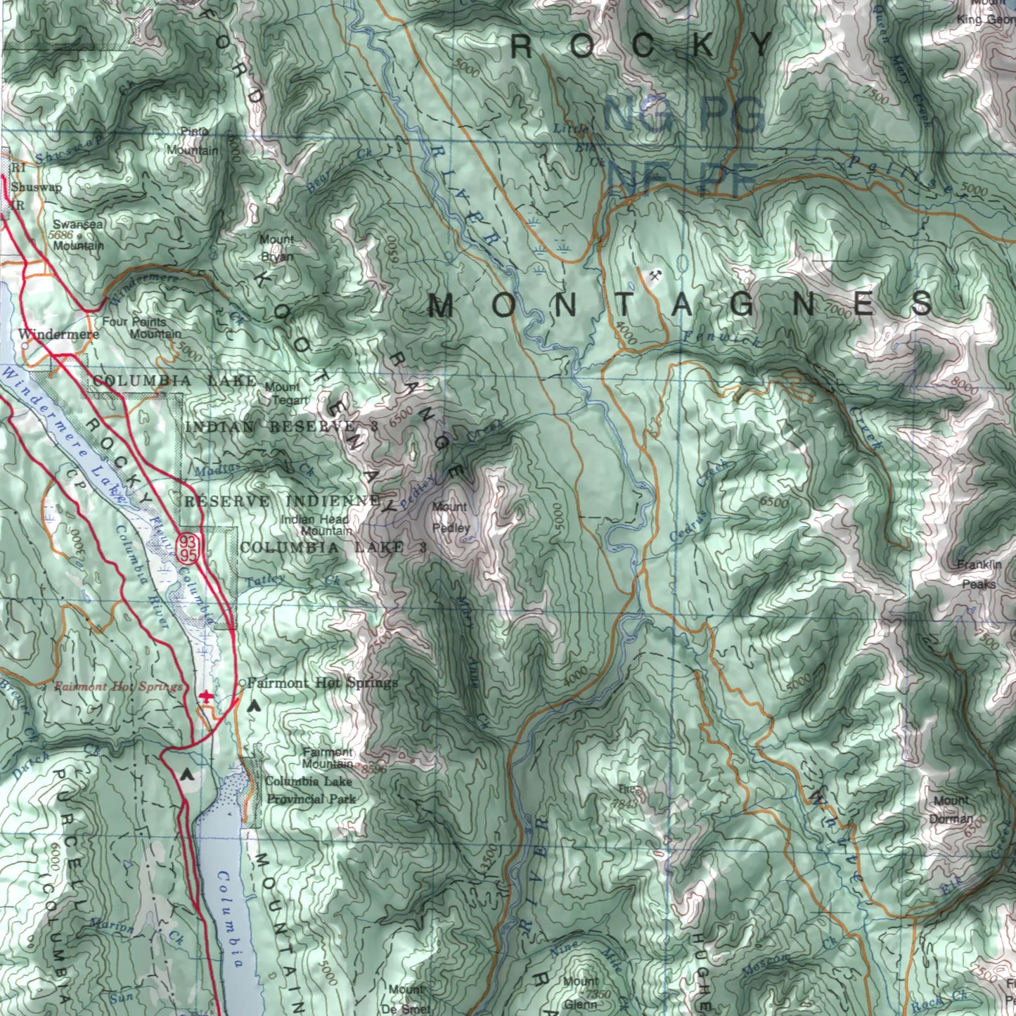 Kananaskis Lakes, Alberta - 1991-Historical Topographic-Wall Map-ModernCarto