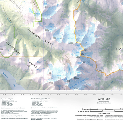 Whistler, British Columbia-Modern Topographic-Wall Map-ModernCarto