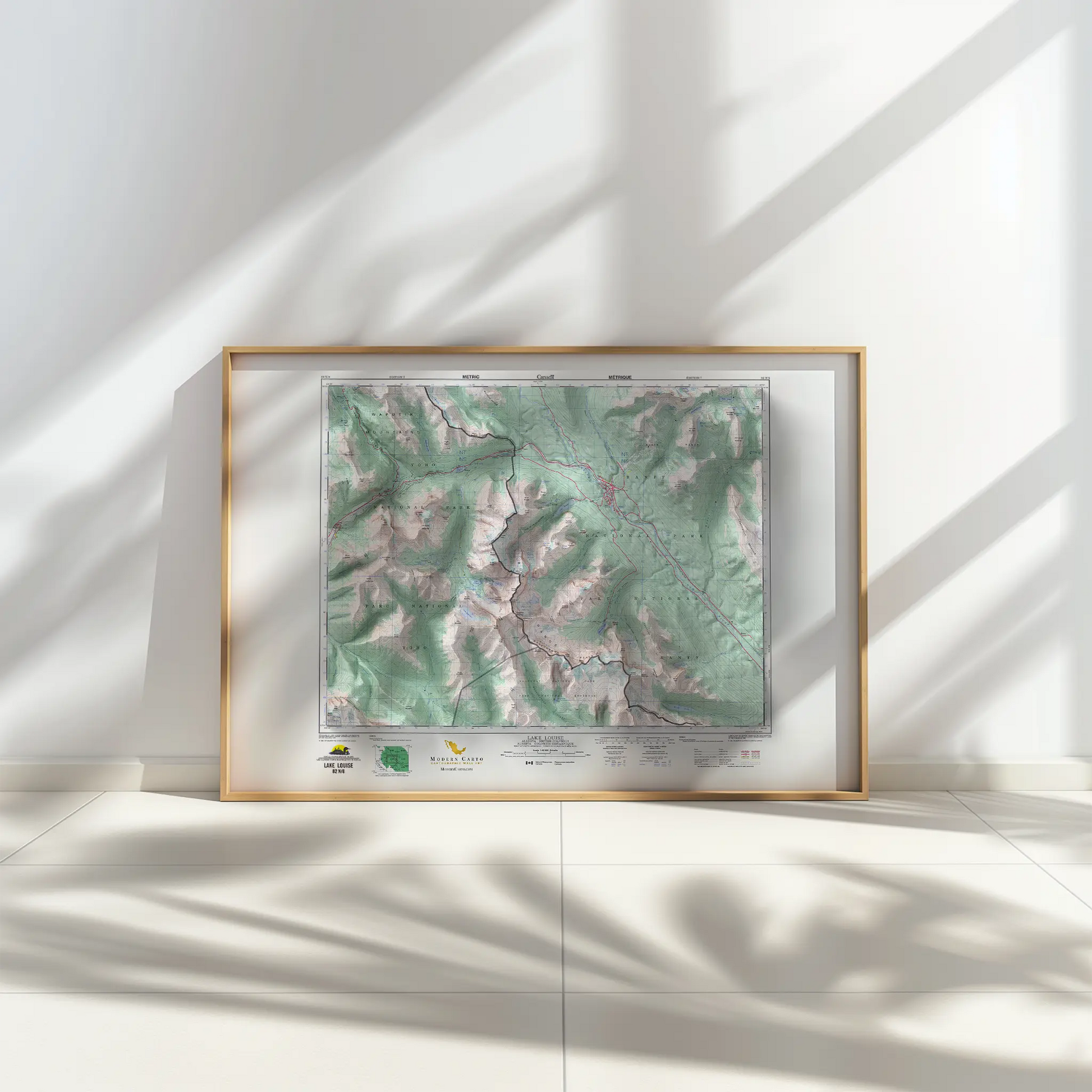 Lake Louise, Alberta - 1996-Historical Topographic-Wall Map-ModernCarto