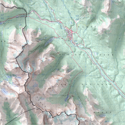 Lake Louise, Alberta - 1996-Historical Topographic-Wall Map-ModernCarto