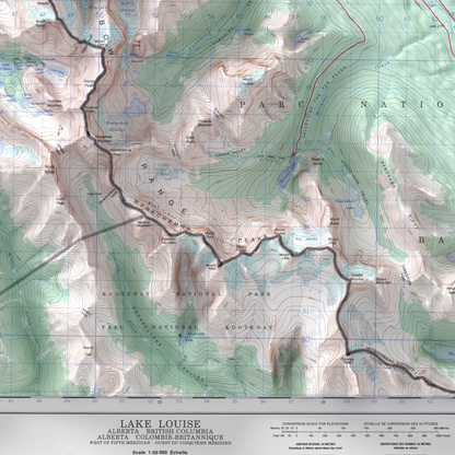 Lake Louise, Alberta - 1996-Historical Topographic-Wall Map-ModernCarto