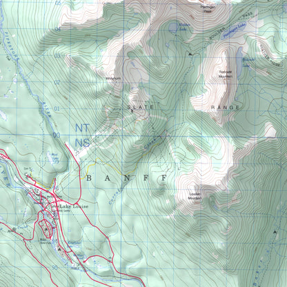 Lake Louise, Alberta - 1996-Historical Topographic-Wall Map-ModernCarto