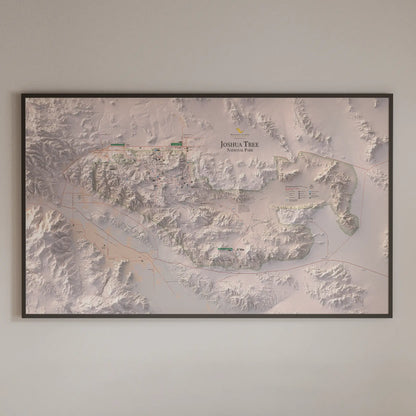 Joshua Tree National Park-Modern Topographic-Wall Map-ModernCarto