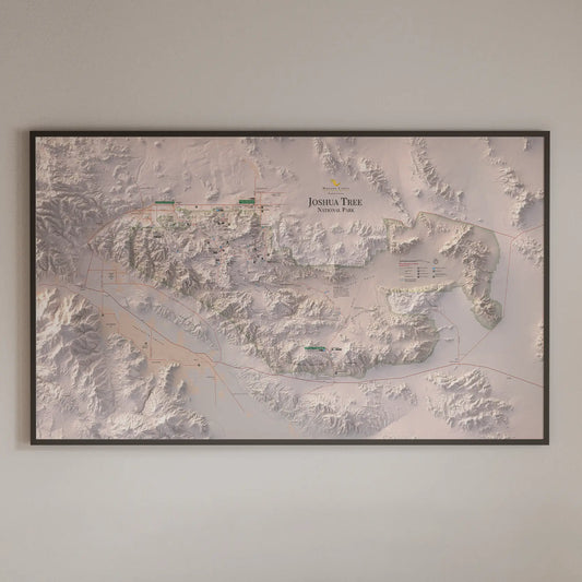 Joshua Tree National Park-Modern Topographic-Wall Map-ModernCarto