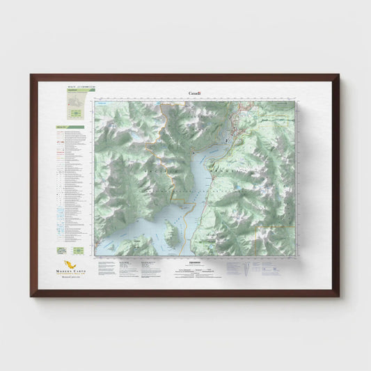 Squamish, British Columbia-Modern Topographic-Wall Map-ModernCarto
