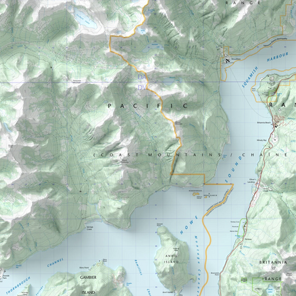Squamish, British Columbia-Modern Topographic-Wall Map-ModernCarto