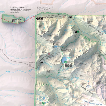 Mount Rainier National Park-Modern Topographic-Wall Map-ModernCarto