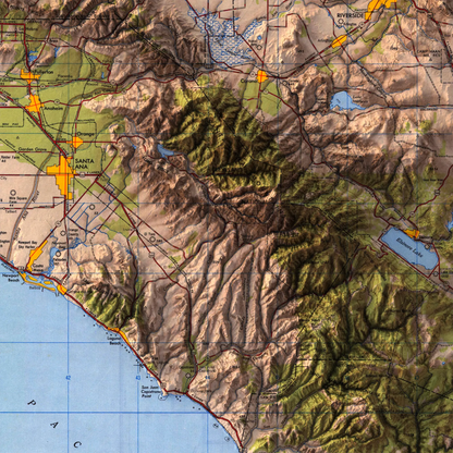 Santa Ana, California - 1947-Historical Topographic-Wall Map-ModernCarto