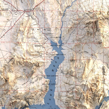 Las Vegas, Nevada - 1957-Historical Topographic-Wall Map-ModernCarto