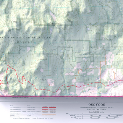 Osoyoos, British Columbia - 1977-Historical Topographic-Wall Map-ModernCarto