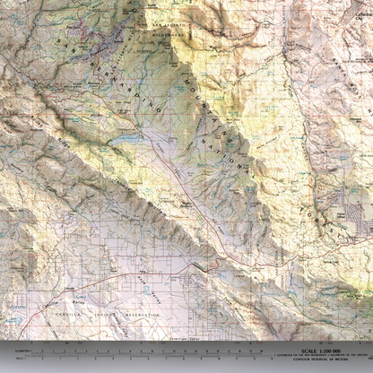 Palm Springs, California - 1984-Historical Topographic-Wall Map-ModernCarto