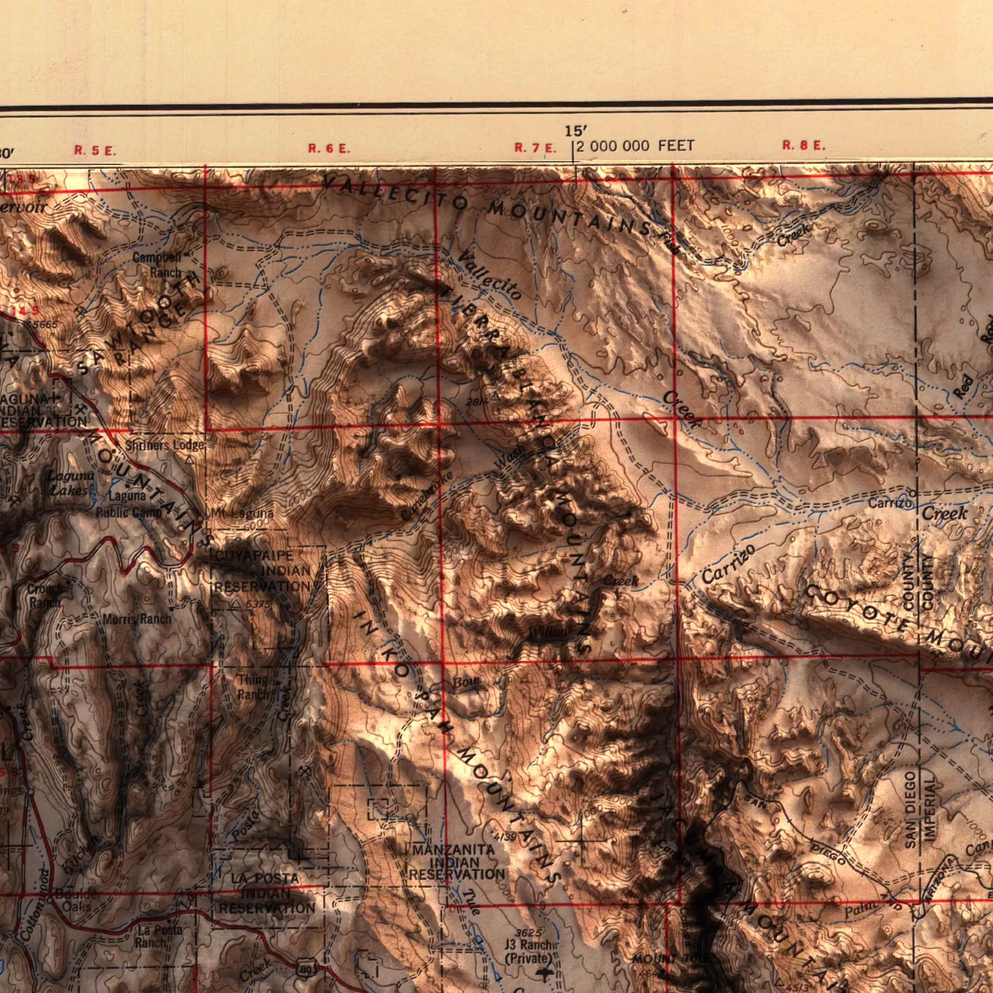 San Diego, California - 1954-Historical Topographic-Wall Map-ModernCarto