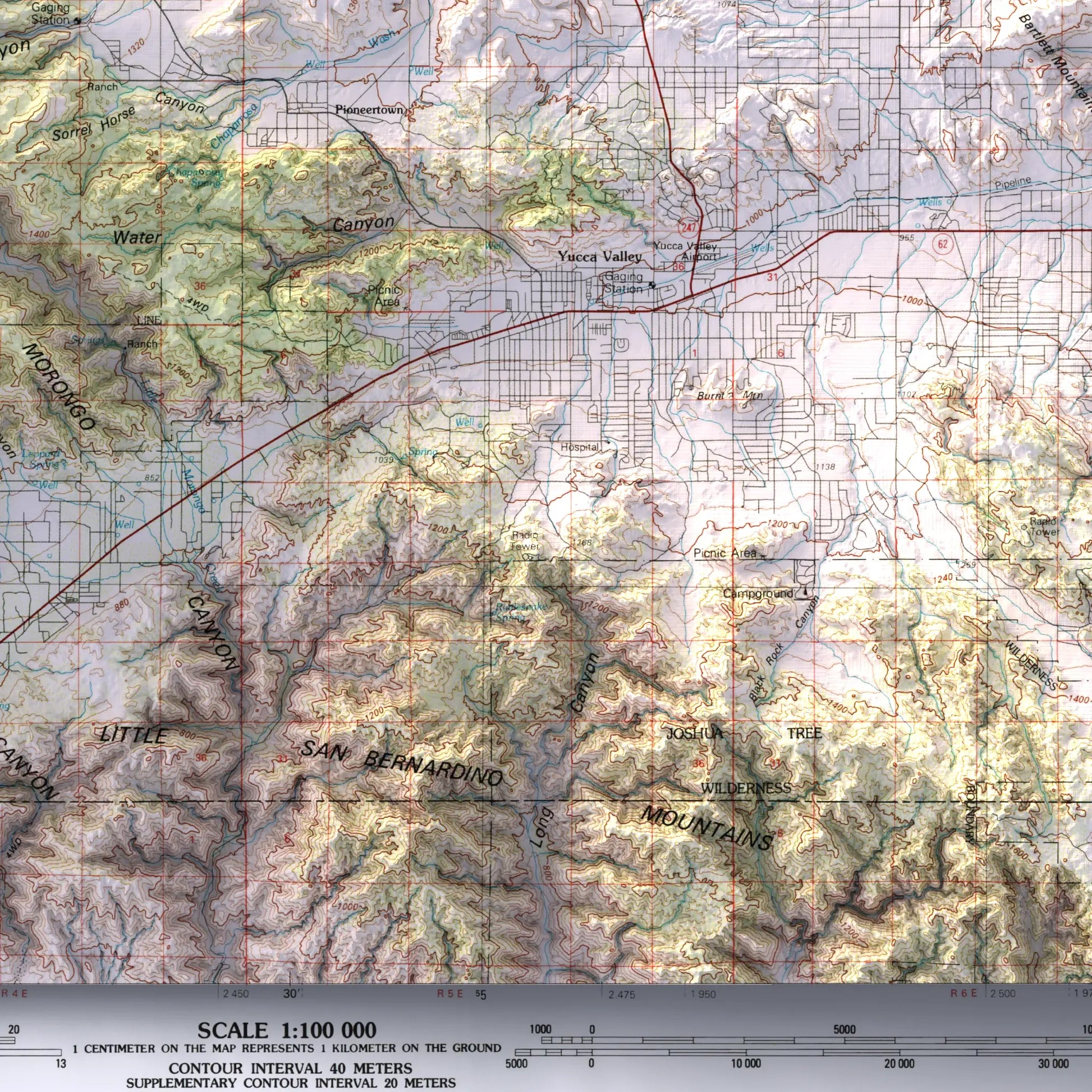 Big Bear Lake, California - 1984-Historical Topographic-Wall Map-ModernCarto