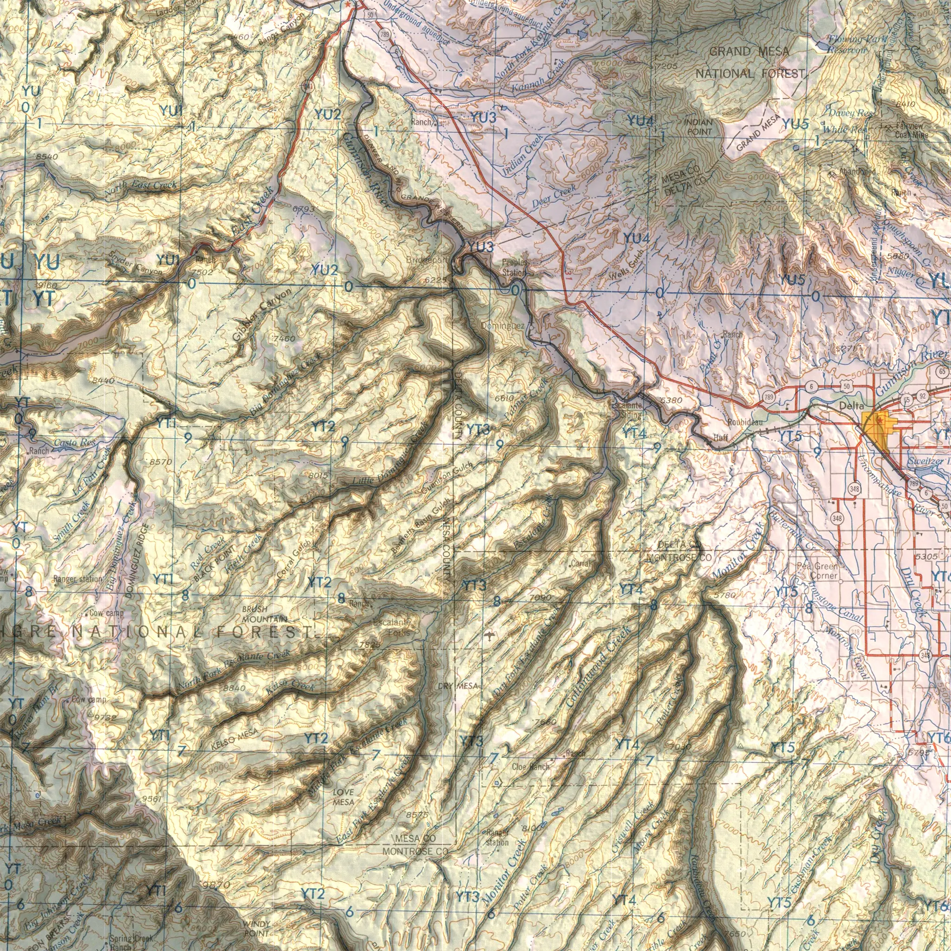 Moab, Utah - 1959-Historical Topographic-Wall Map-ModernCarto