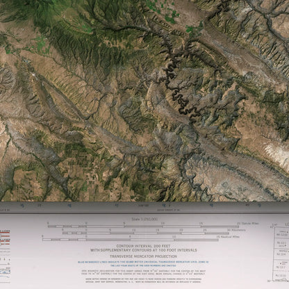Moab, Utah-Satellite Imagery-Wall Map-ModernCarto