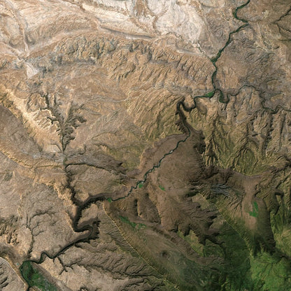 Moab, Utah-Satellite Imagery-Wall Map-ModernCarto