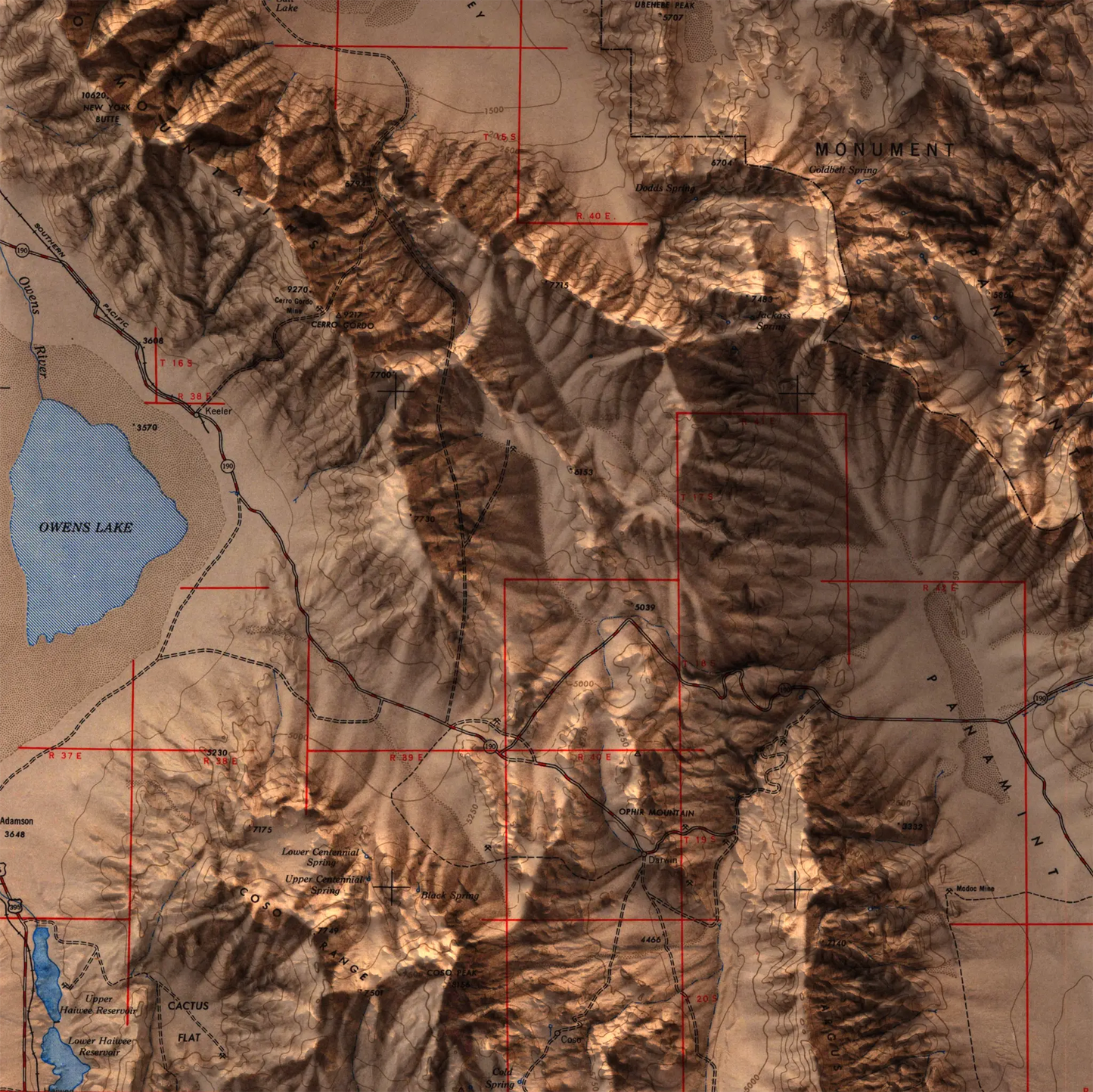 Death Valley, California - 1948-Historical Topographic-Wall Map-ModernCarto