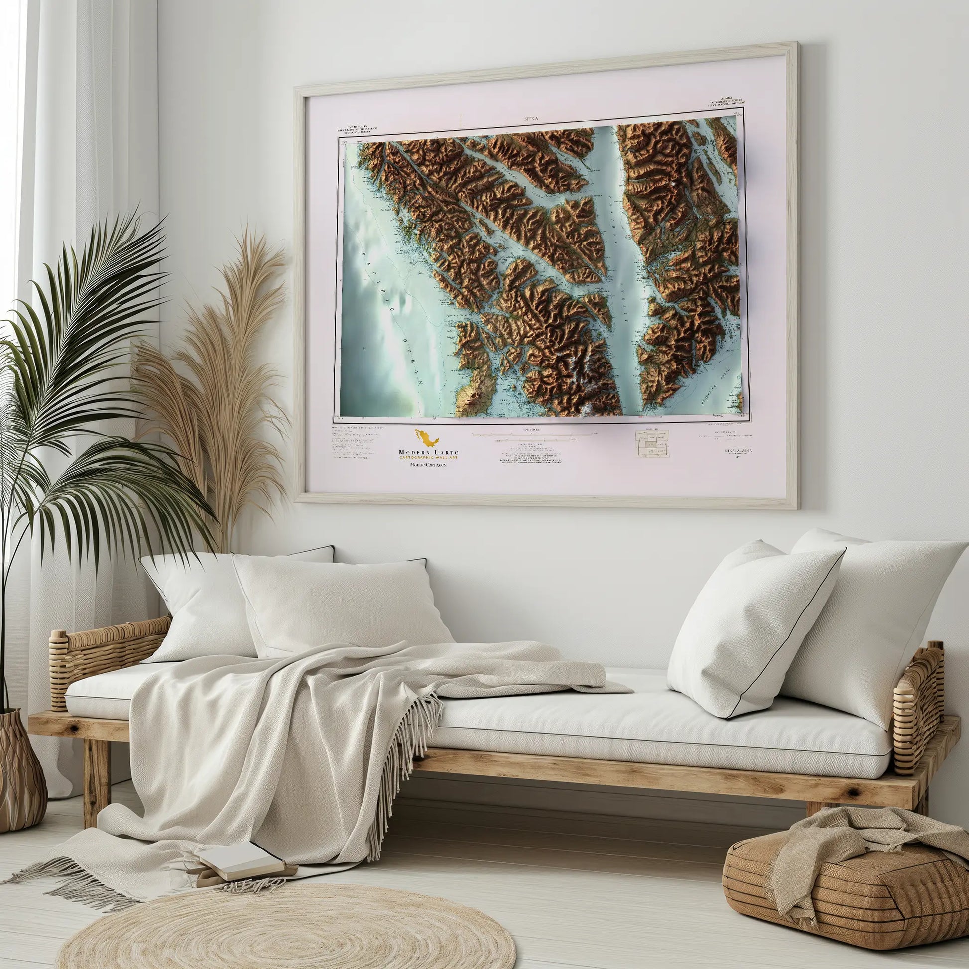 Sitka, Alaska - 1951-Historical Topographic-Wall Map-ModernCarto