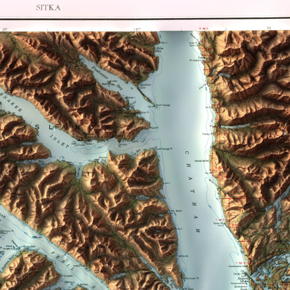 Sitka, Alaska - 1951-Historical Topographic-Wall Map-ModernCarto