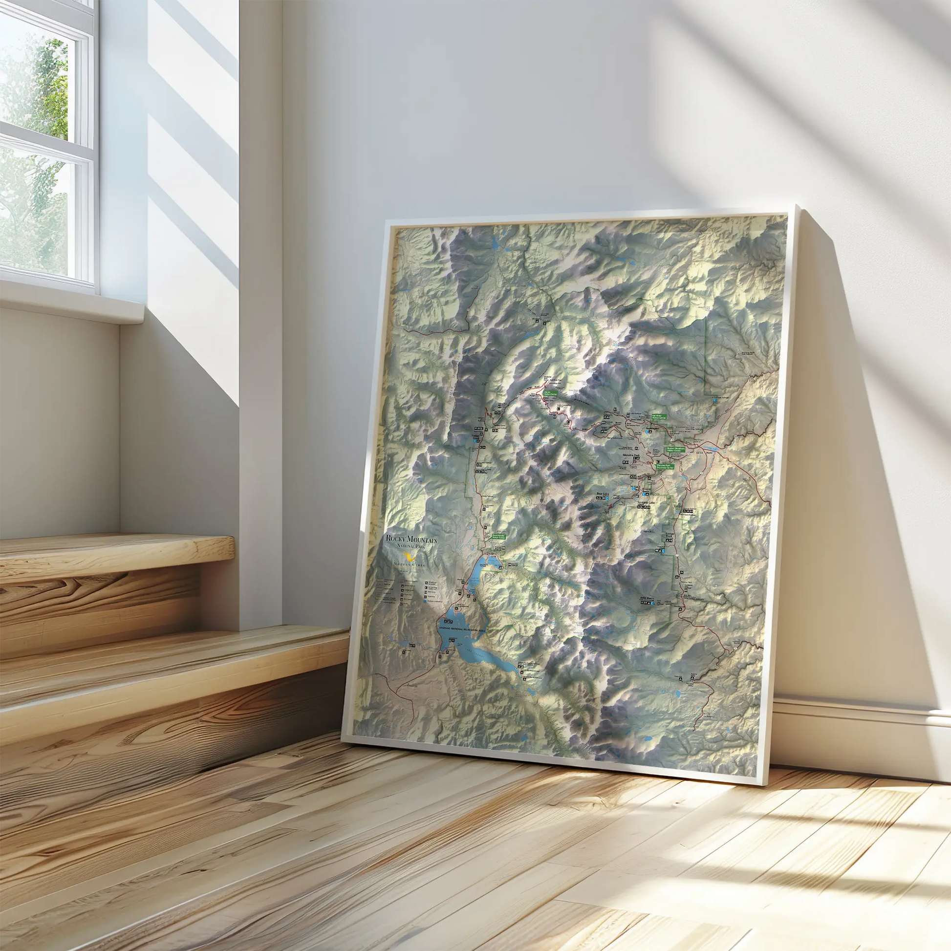 Rocky Mountain National Park-Modern Topographic-Wall Map-ModernCarto