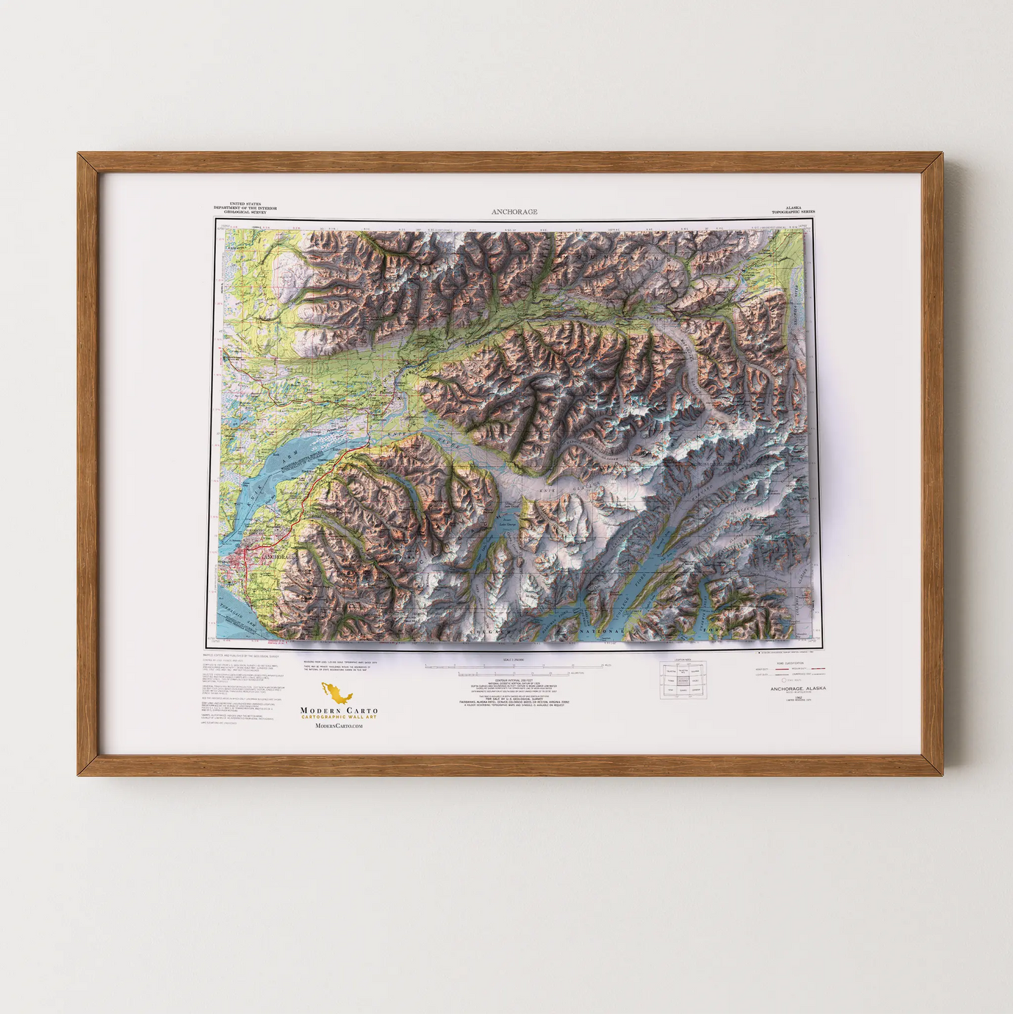 Anchorage, Alaska - 1979-Historical Topographic-Wall Map-ModernCarto