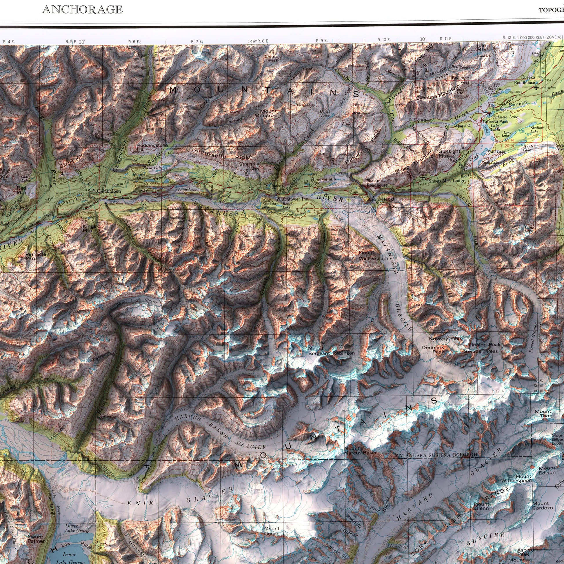 Anchorage, Alaska - 1979-Historical Topographic-Wall Map-ModernCarto