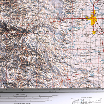 Roswell, New Mexico - 1955-Historical Topographic-Wall Map-ModernCarto