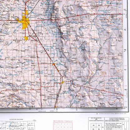 Roswell, New Mexico - 1955-Historical Topographic-Wall Map-ModernCarto
