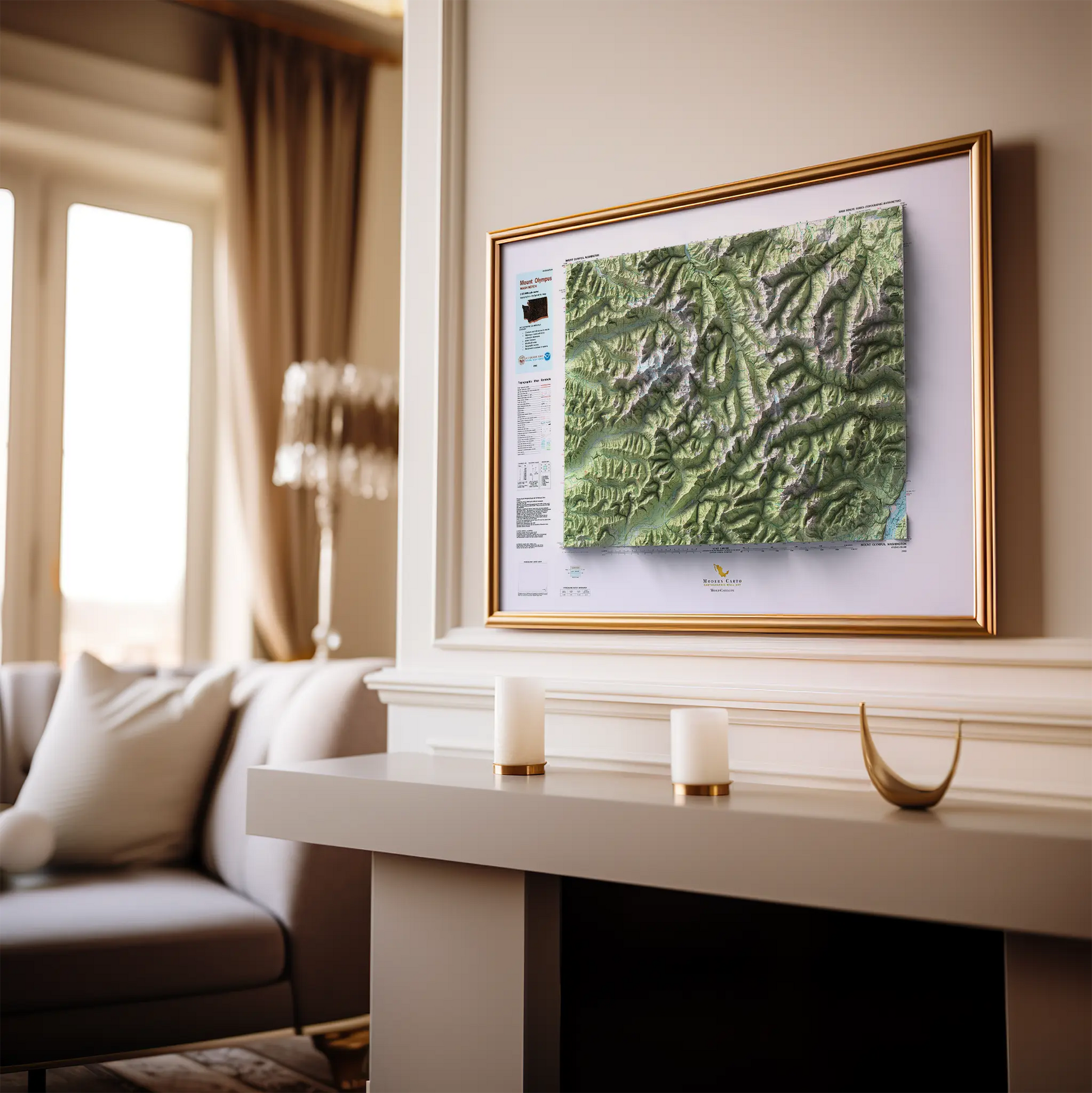 Mount Olympus, Washington - 1988-Historical Topographic-Wall Map-ModernCarto