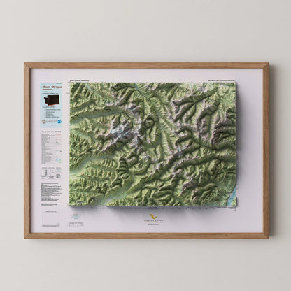 Mount Olympus, Washington - 1988-Historical Topographic-Wall Map-ModernCarto