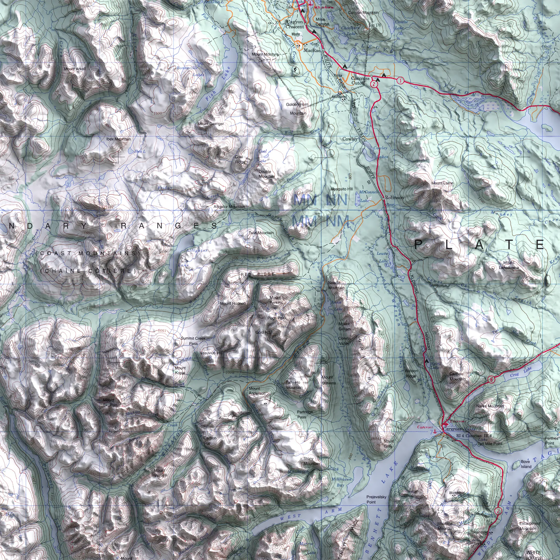 Whitehorse, Yukon - 1996-Historical Topographic-Wall Map-ModernCarto