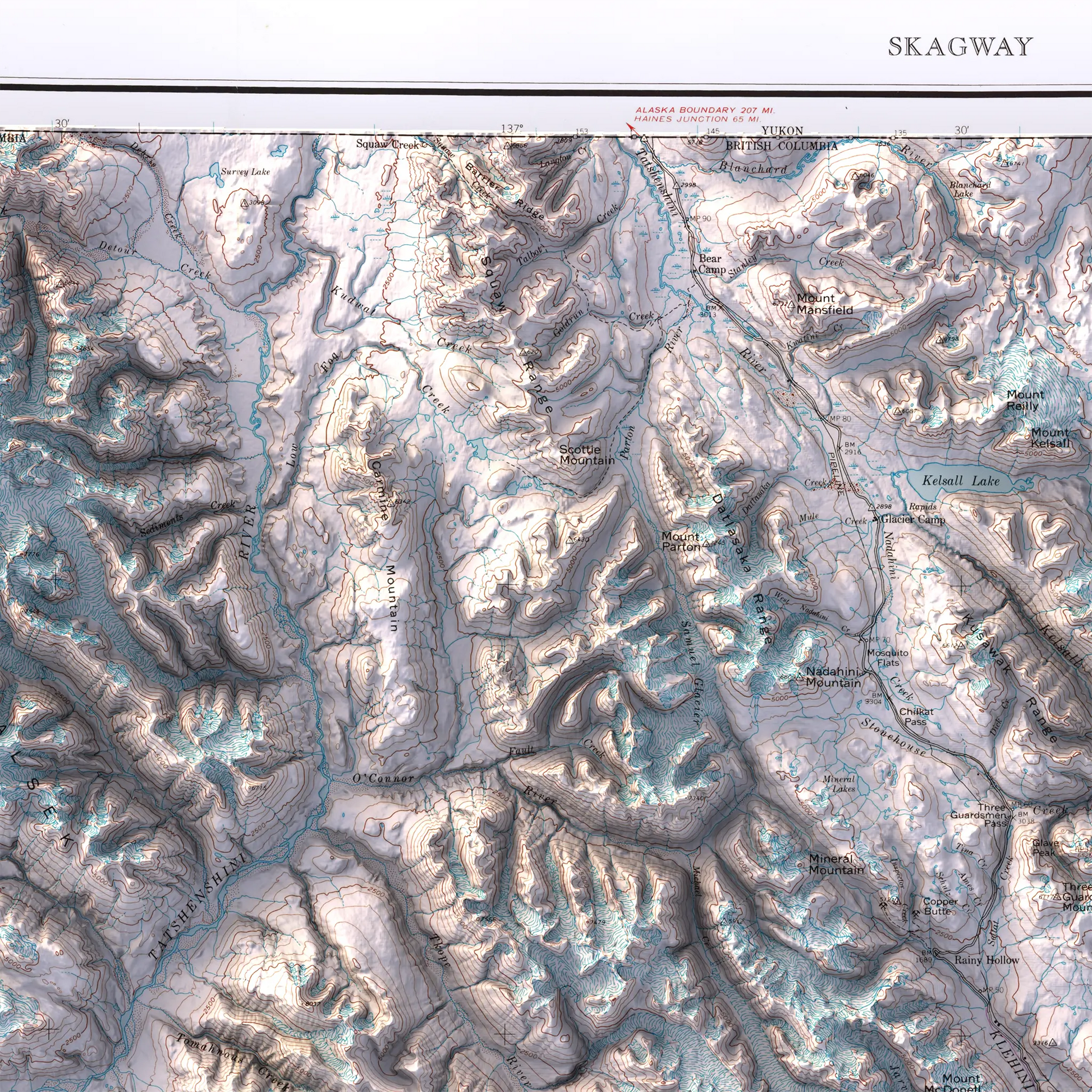 Skagway, Alaska - 1961-Historical Topographic-Wall Map-ModernCarto