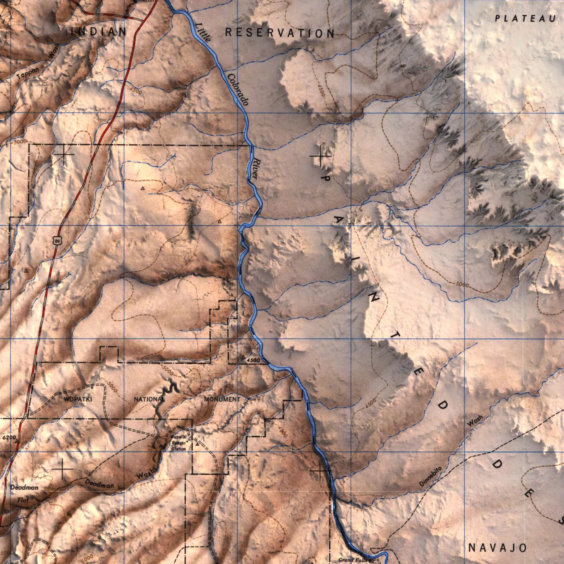 Flagstaff, Arizona - 1947-Historical Topographic-Wall Map-ModernCarto