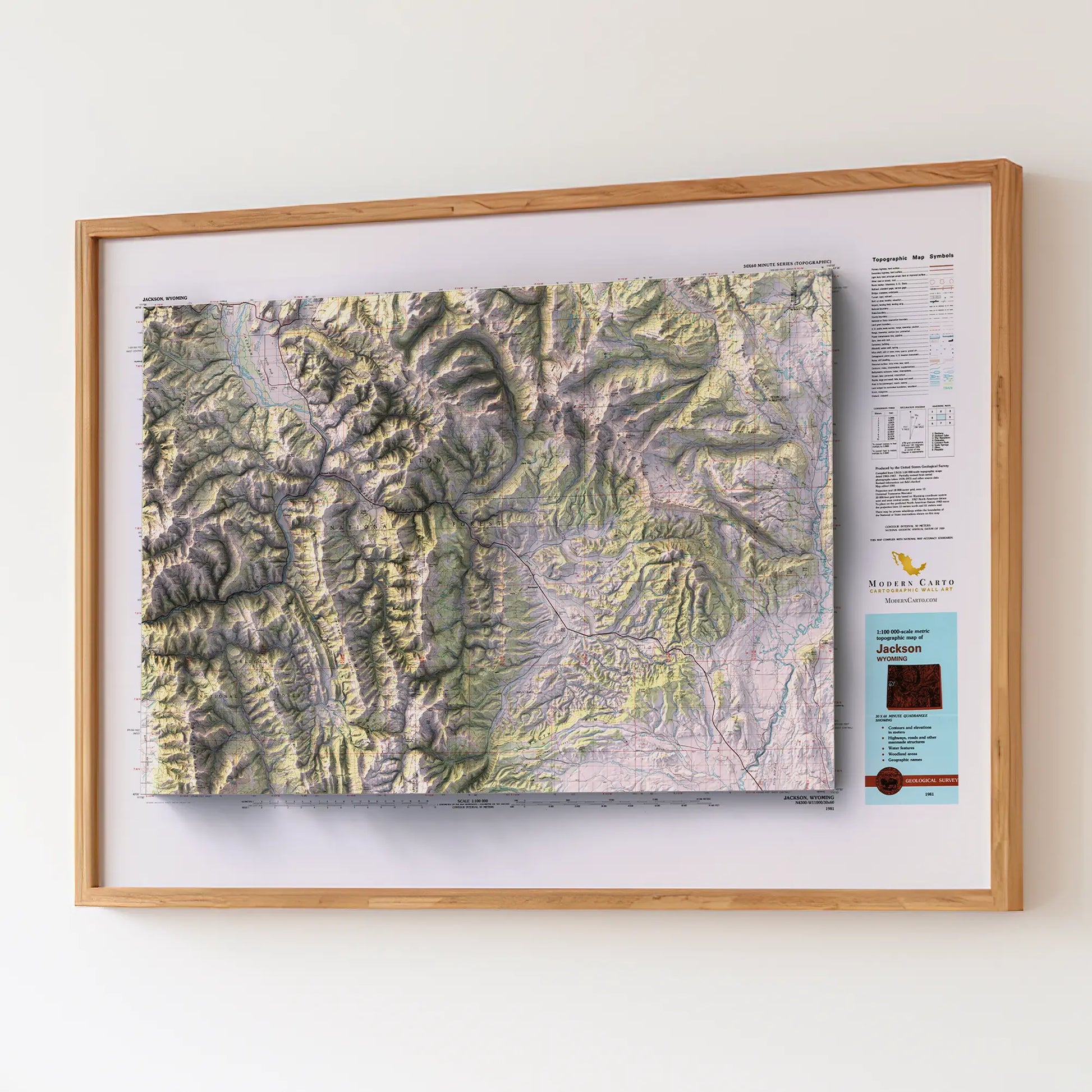 Jackson, Wyoming - 1981-Historical Topographic-Wall Map-ModernCarto