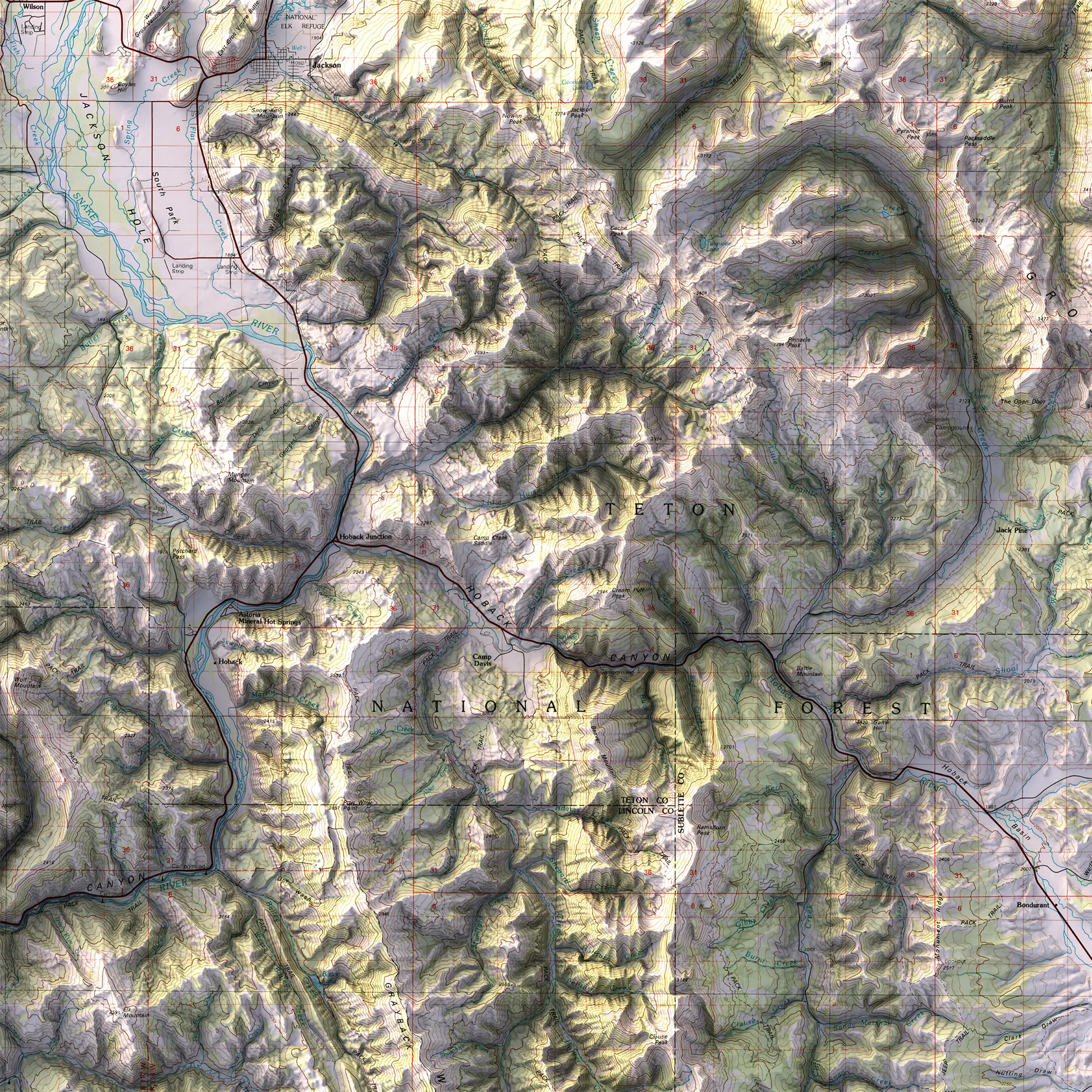 Jackson, Wyoming - 1981-Historical Topographic-Wall Map-ModernCarto