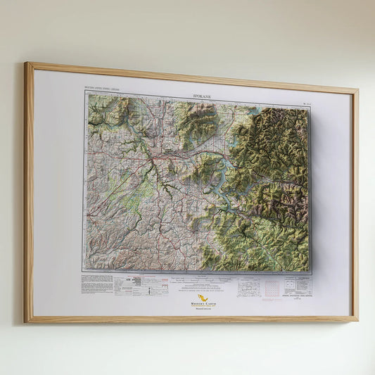 Spokane, Washington - 1955-Historical Topographic-Wall Map-ModernCarto