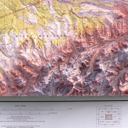 Mount McKinley, Alaska - 1958-Historical Topographic-Wall Map-ModernCarto