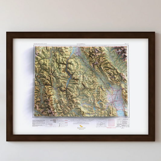 Kalispell, Montana - 1957-Historical Topographic-Wall Map-ModernCarto