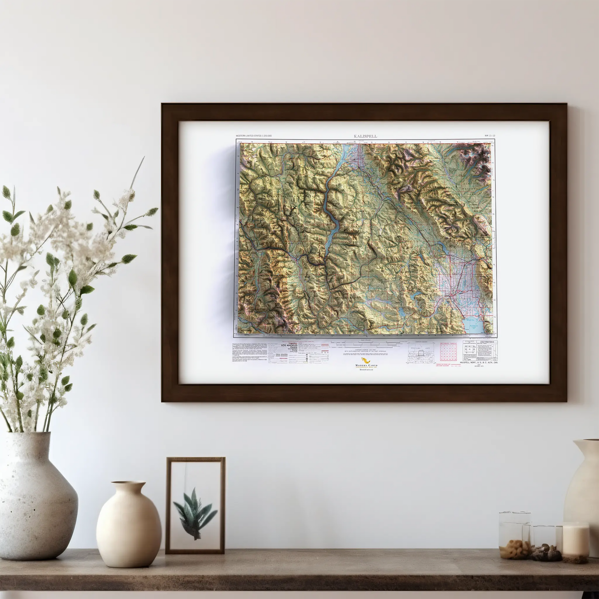 Kalispell, Montana - 1957-Historical Topographic-Wall Map-ModernCarto