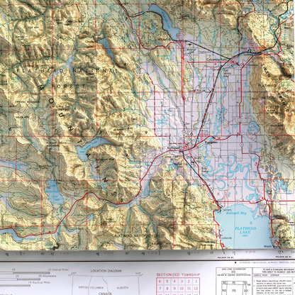 Kalispell, Montana - 1957-Historical Topographic-Wall Map-ModernCarto