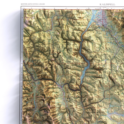 Kalispell, Montana - 1957-Historical Topographic-Wall Map-ModernCarto