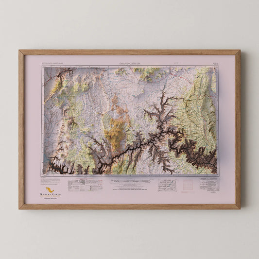 Grand Canyon, Arizona - 1953-Historical Topographic-Wall Map-ModernCarto