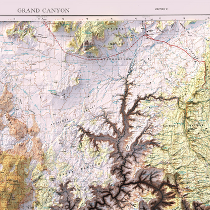 Grand Canyon, Arizona - 1953-Historical Topographic-Wall Map-ModernCarto